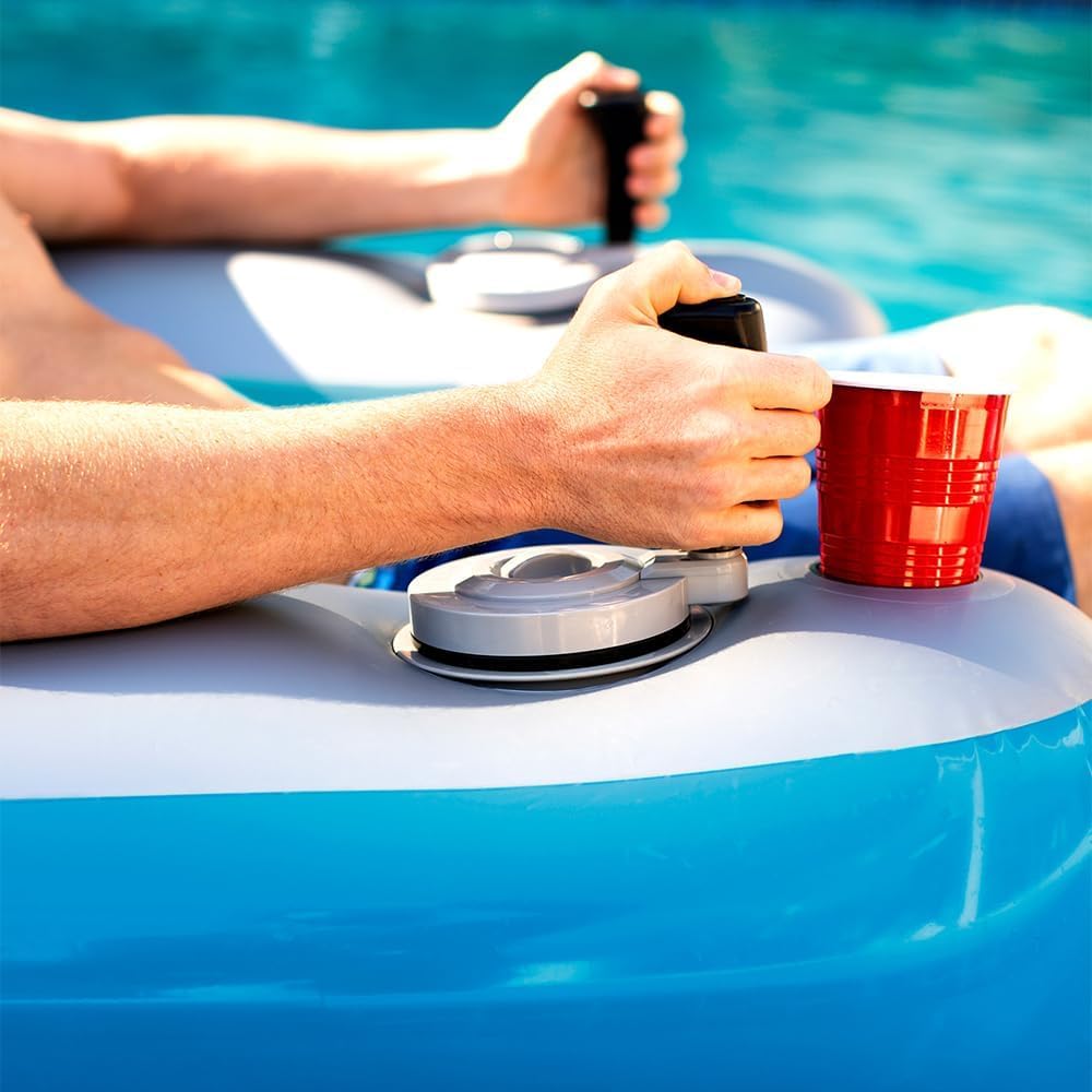 Motorized Pool Lounge Float Chair – 360° Dual-Motor Fun