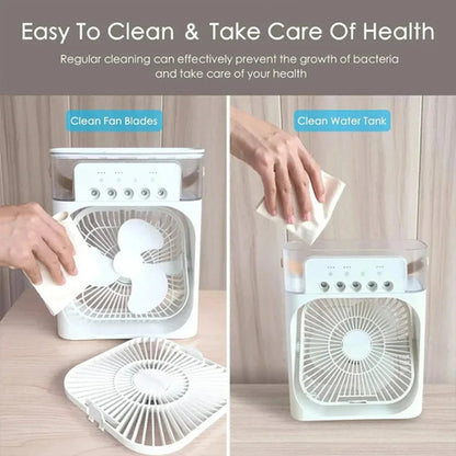 Portable Desktop Air Cooler – 3-in-1 USB Mini Fan